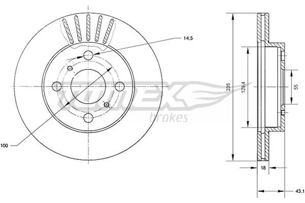 TOMEX BRAKES Тормозной диск TX 70-97